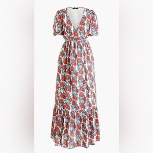 J. Crew 	V-neck Maxi in Poppy Print